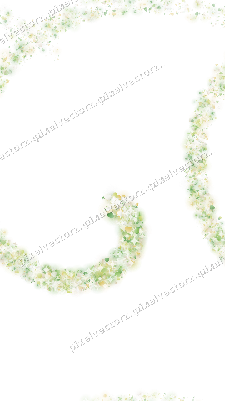 Nahtlose Glitzerspirale aus Sternen und Herzen auf transparentem Grund
