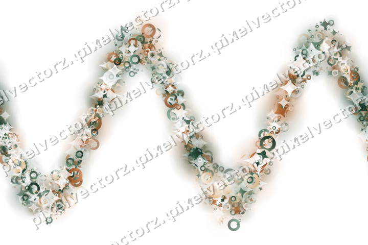 Nahtlose Glitzerwelle aus Funken und Ringen auf transparentem Grund