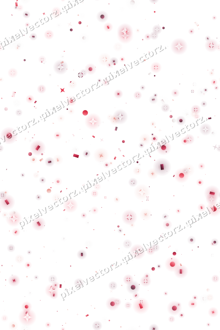 Nahtlose Glitzerstreuung in Rosa und Rot auf transparentem Grund