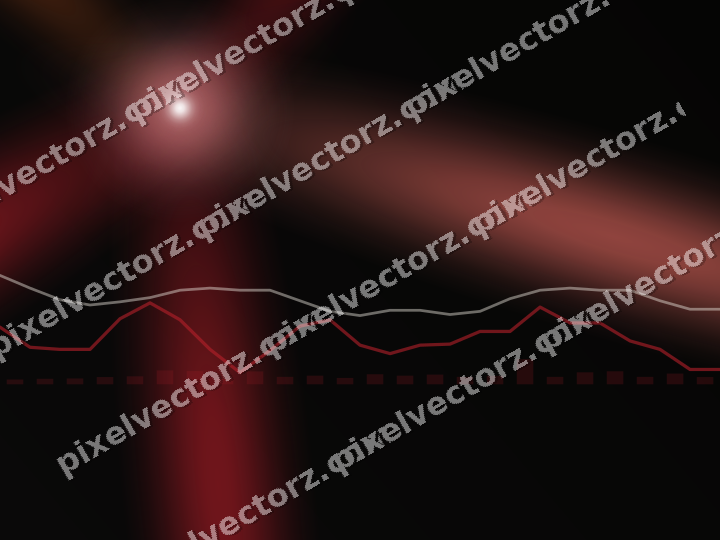 Leuchtender Neon Diagramm Hintergrund in Rot und Bernstein