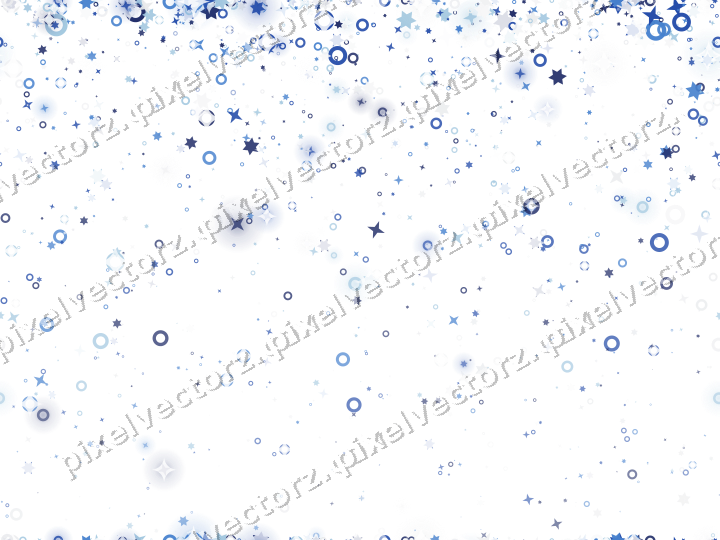 Nahtloser Glitzerregen aus Sternen und Ringen auf transparentem Grund