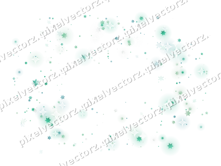 Nahtloser Glitzerrahmen aus Sternen in Grün auf transparentem Grund