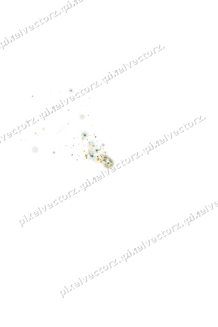 Nahtloser Glitzerfächer aus Sternen und Funken auf transparentem Grund