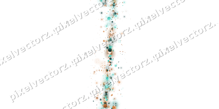 Nahtloses Glitzerband aus Blüten und Tropfen auf transparentem Grund