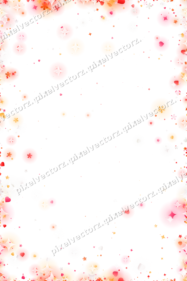 Nahtlose Glitzervignette aus Funken und Herzen auf transparentem Grund