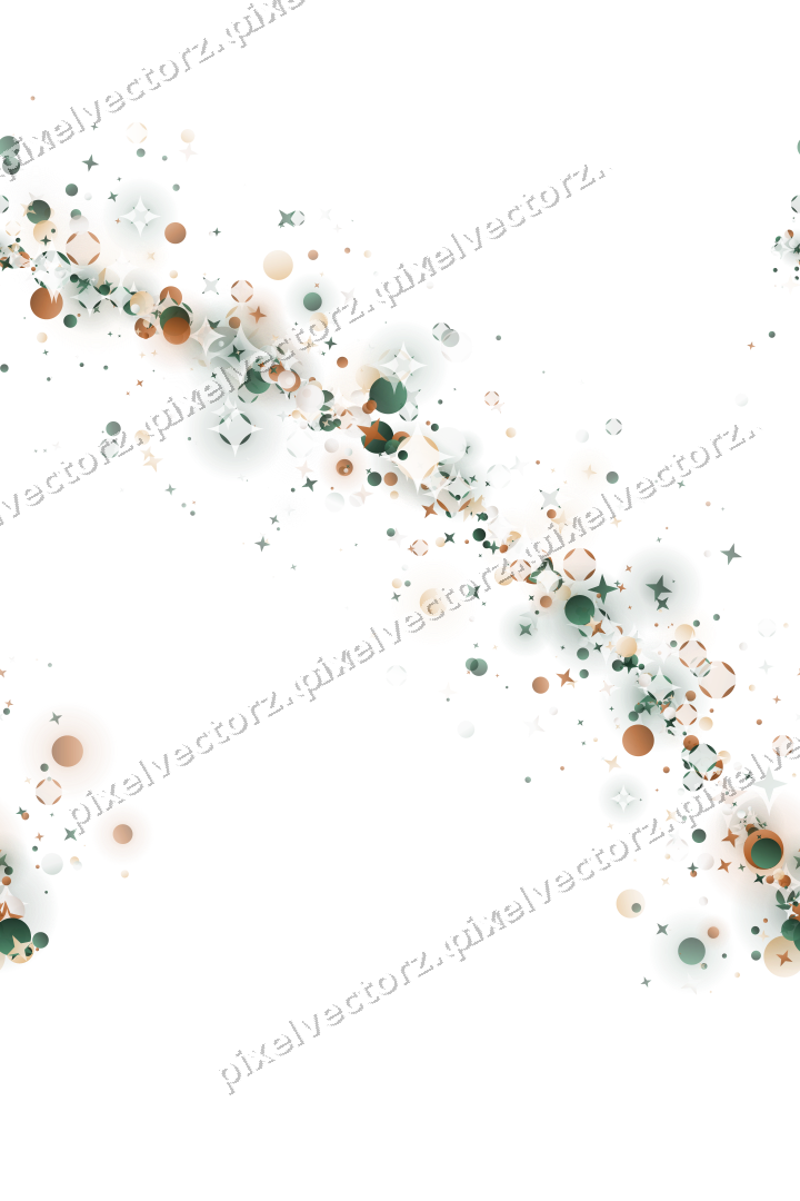 Nahtloser Glitzerbogen aus Sternen und Punkten auf transparentem Grund