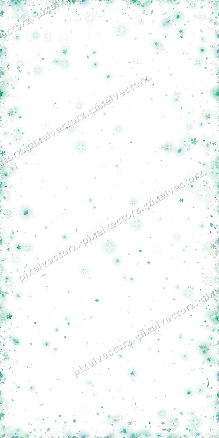 Nahtlose Glitzervignette aus Blüten und Rauten auf transparentem Grund