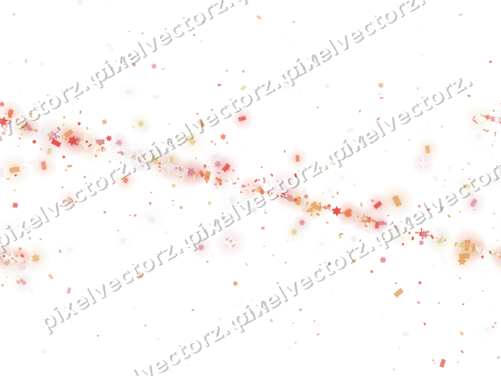 Nahtloses Glitzerband aus Sternen und Konfetti auf transparentem Grund