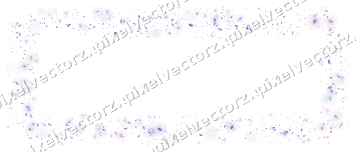 Nahtloser Glitzerrahmen aus Tropfen in Violett auf transparentem Grund