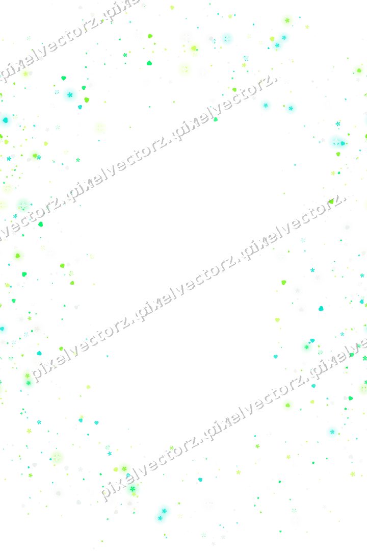 Nahtloser Glitzerkranz aus Herzen und Blüten auf transparentem Grund