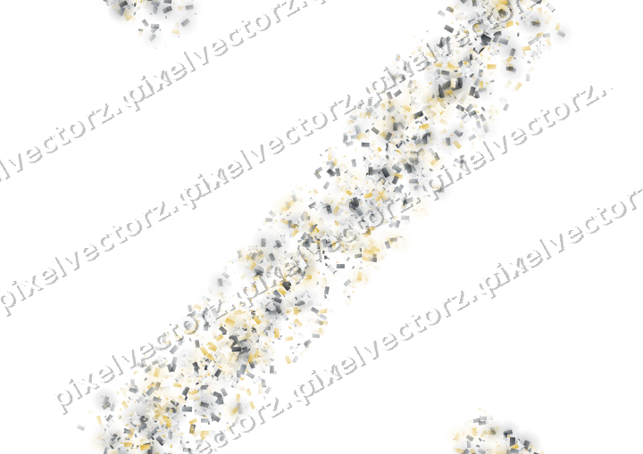 Nahtloser Glitzerbogen aus Konfetti auf transparentem Grund