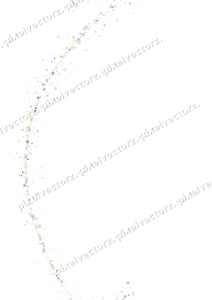 Nahtloser Glitzerbogen in Bernstein und Blau auf transparentem Grund