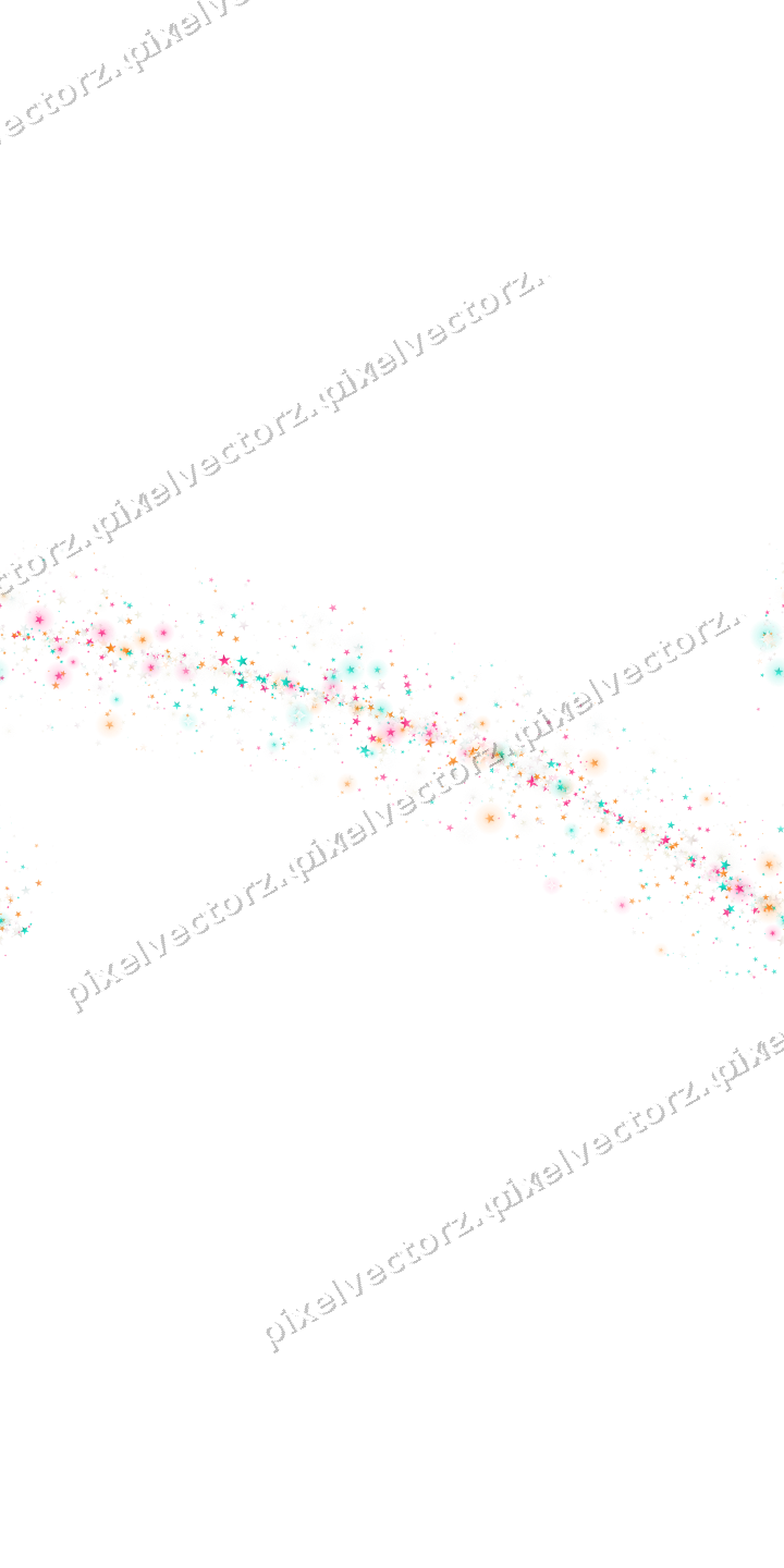 Nahtloser Glitzerbogen aus Sternen in Rosa auf transparentem Grund