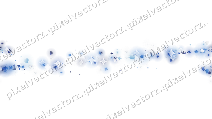 Nahtloses Glitzerband aus Sternen und Funken auf transparentem Grund