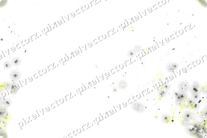Nahtloser Glitzerfächer aus Sternen und Funken auf transparentem Grund