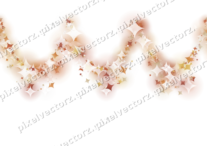 Nahtlose Glitzergirlande aus Funken in Orange auf transparentem Grund