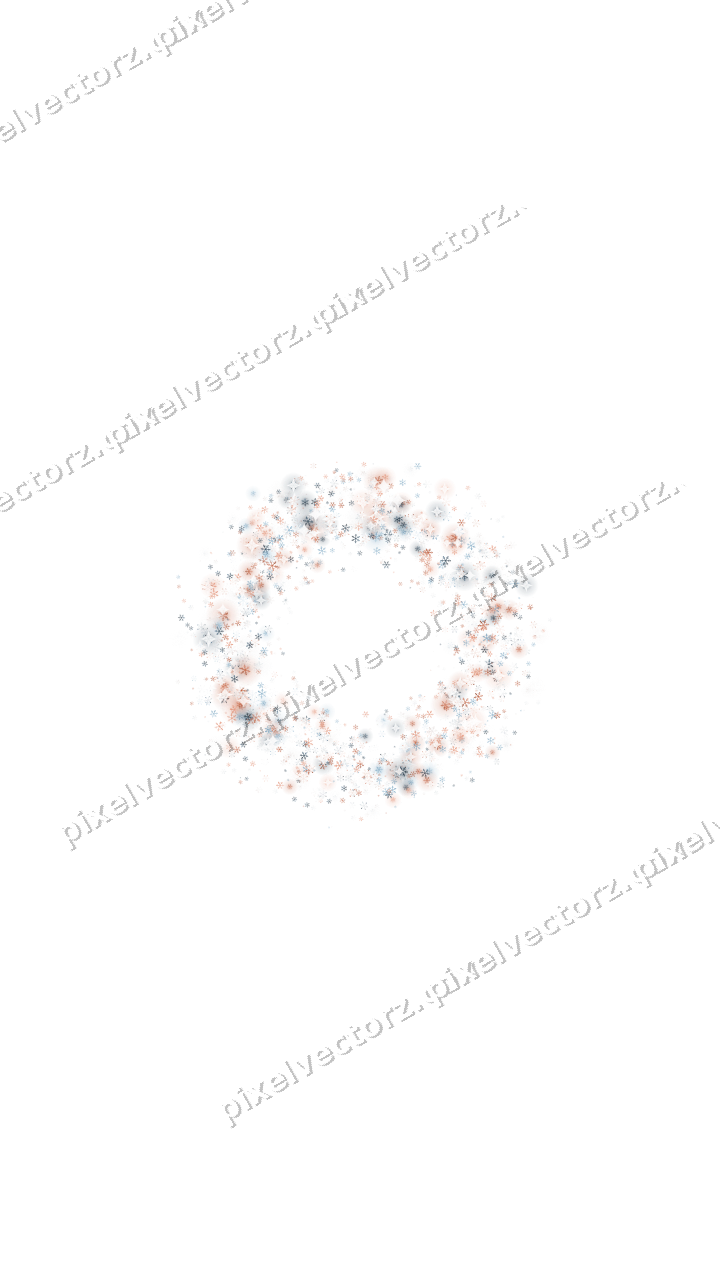 Nahtloser Glitzerkranz aus Schneeflocken auf transparentem Grund