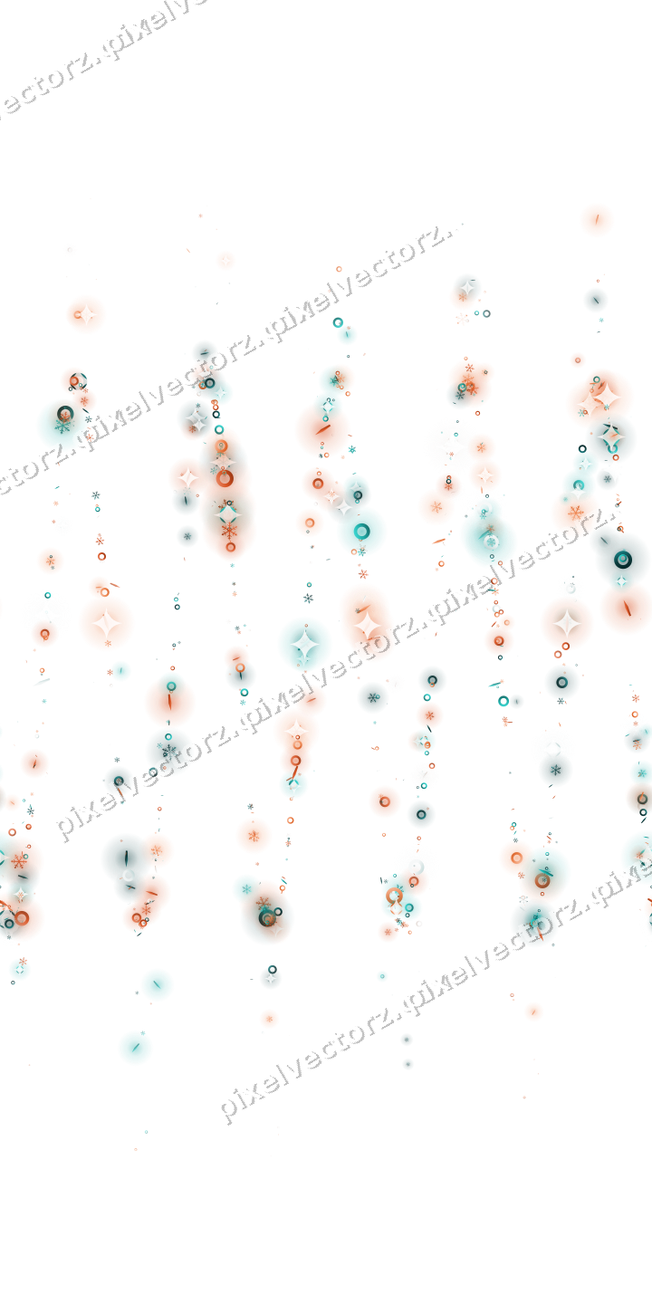 Nahtlose Glitzerwelle in Orange und Petrol auf transparentem Grund
