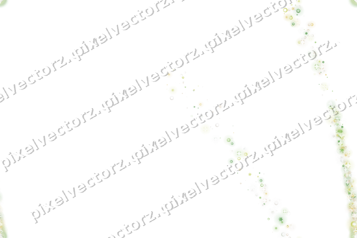 Nahtloser Sternenschweif in Limette und Gelb auf transparentem Grund
