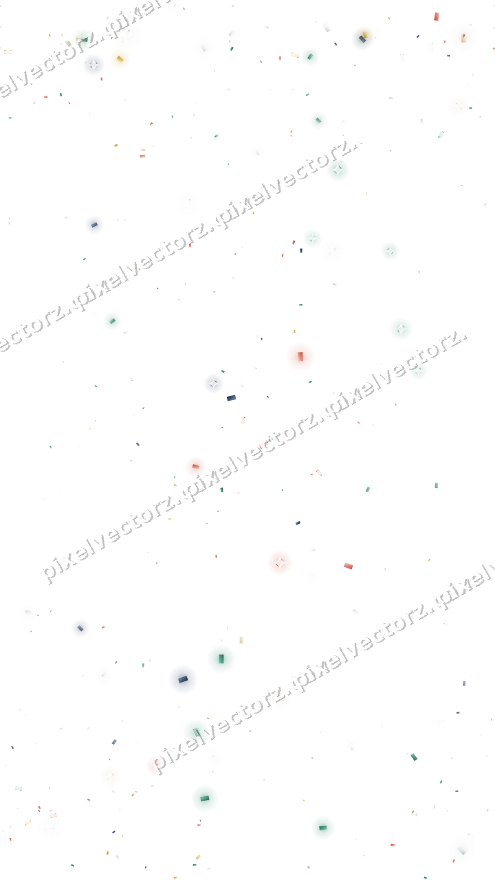 Nahtloser Glitzerkranz aus Konfetti auf transparentem Grund