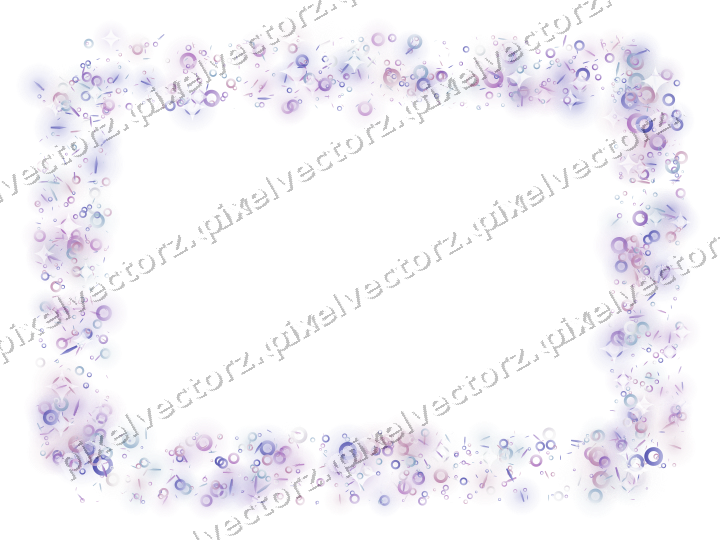 Nahtloser Glitzerrahmen in Violett und Blau auf transparentem Grund