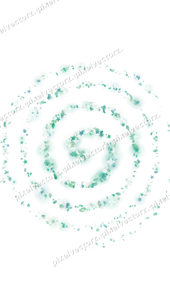 Nahtlose Glitzerspirale in Grün und Petrol auf transparentem Grund