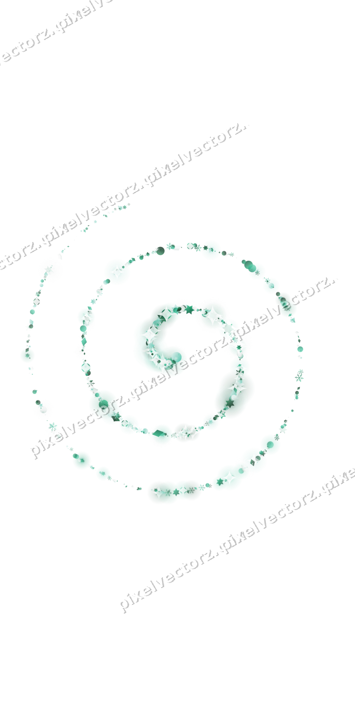 Nahtlose Glitzerspirale auf transparentem Grund