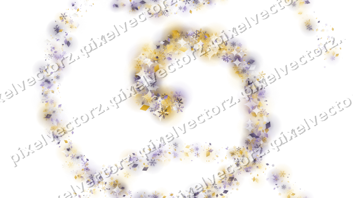 Nahtlose Glitzerspirale in Bernstein auf transparentem Grund