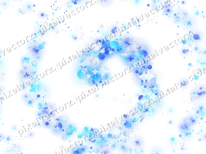 Nahtlose Glitzerspirale in Türkis und Blau auf transparentem Grund