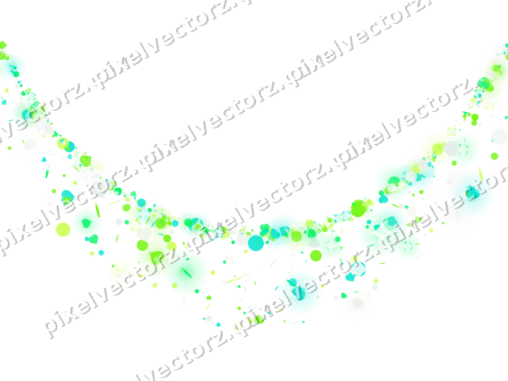 Nahtlose Glitzergirlande in Grün und Limette auf transparentem Grund