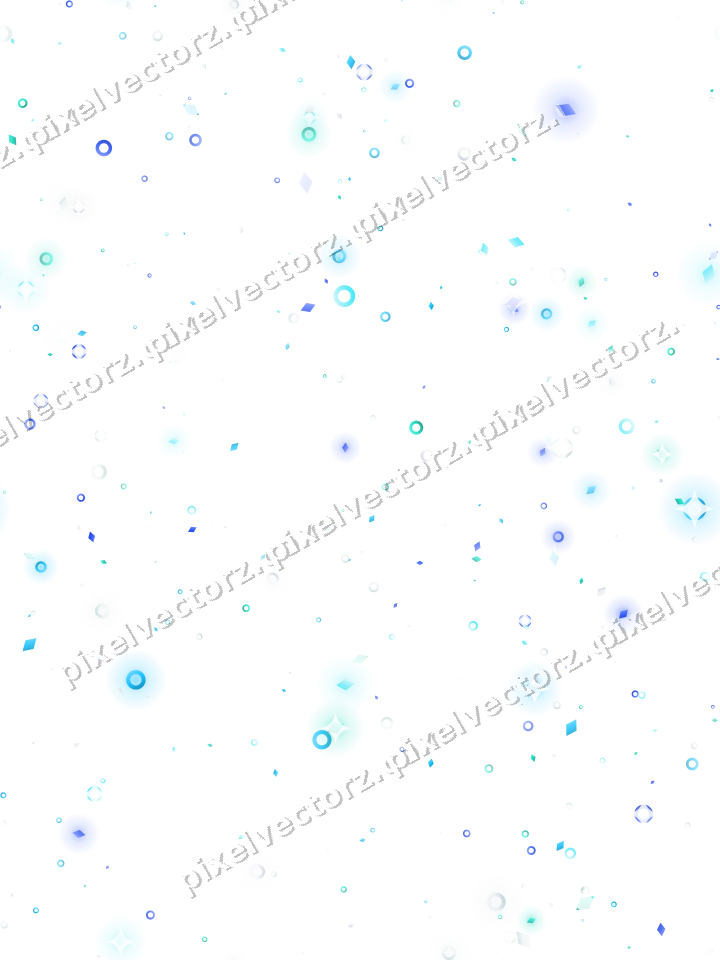 Nahtlose Glitzerstreuung aus Ringen und Rauten auf transparentem Grund