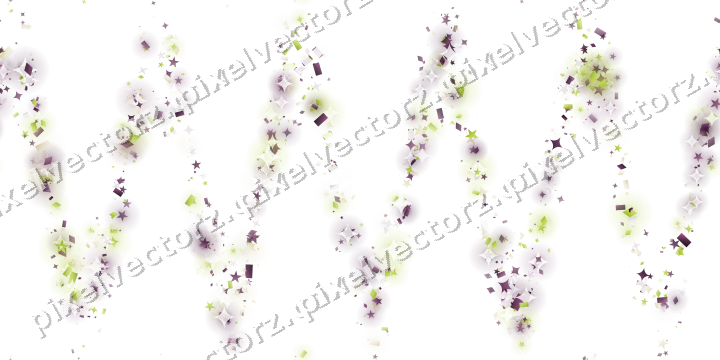 Nahtlose Glitzerwelle aus Sternen und Funken auf transparentem Grund