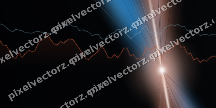 Leuchtender Neon Diagramm Hintergrund in Orange und Türkis