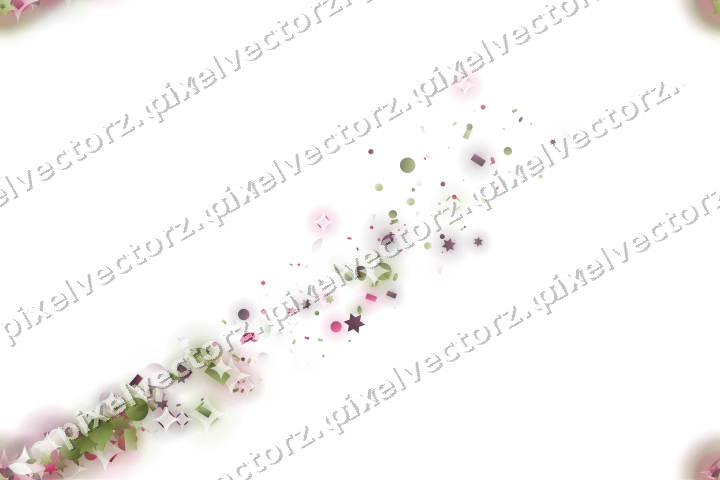 Nahtloser Sternenschweif in Limette und Rosa auf transparentem Grund