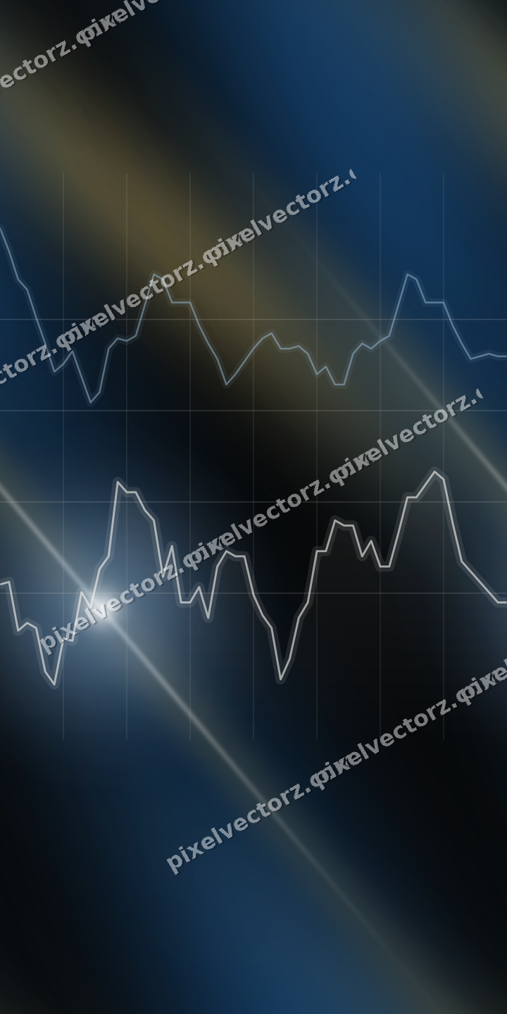 Nahtloser Neon Diagramm Hintergrund in Blau und Bernstein