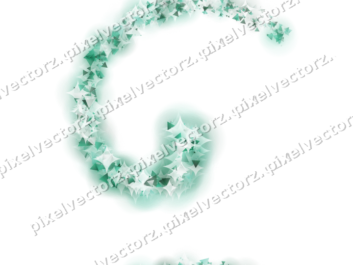 Nahtlose Glitzerspirale aus Dreiecken auf transparentem Grund