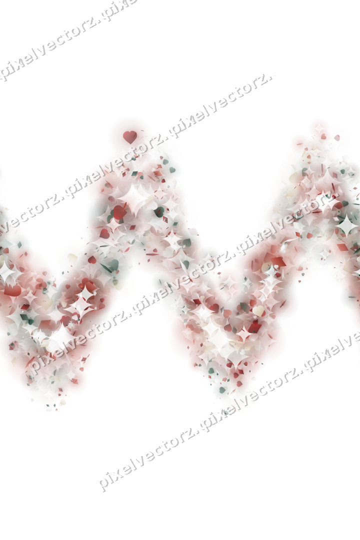 Nahtlose Glitzerwelle aus Herzen und Rauten auf transparentem Grund
