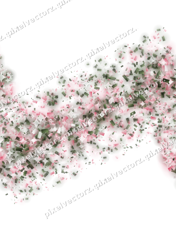 Nahtloses Glitzerband aus Konfetti in Rosa auf transparentem Grund