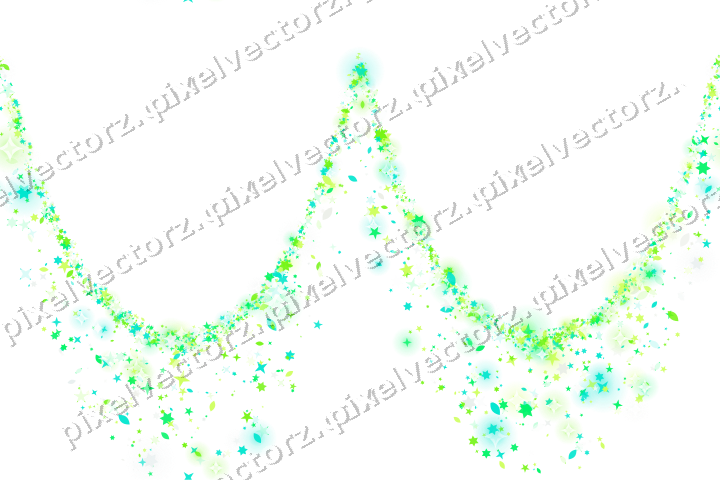 Nahtlose Glitzergirlande in Grün und Limette auf transparentem Grund