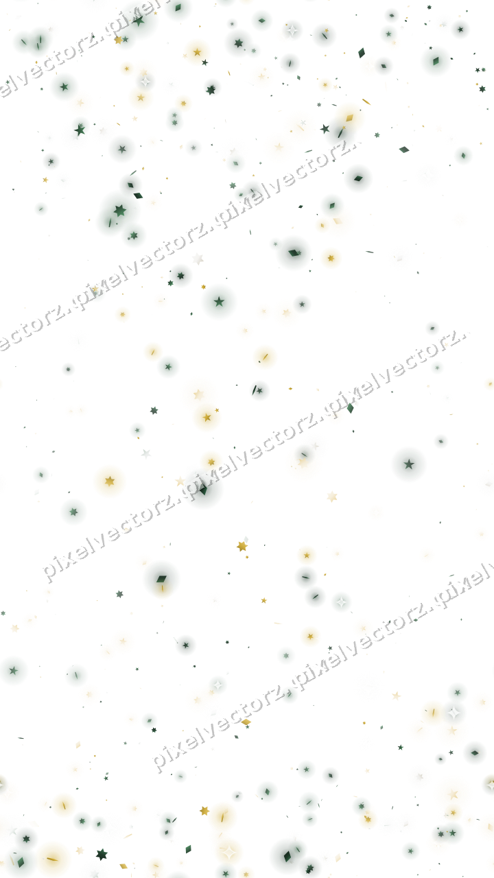 Nahtloser Glitzerkranz aus Sternen und Rauten auf transparentem Grund