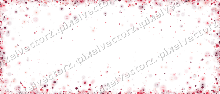 Nahtloser Randglitzer in Rosa und Rot auf transparentem Grund