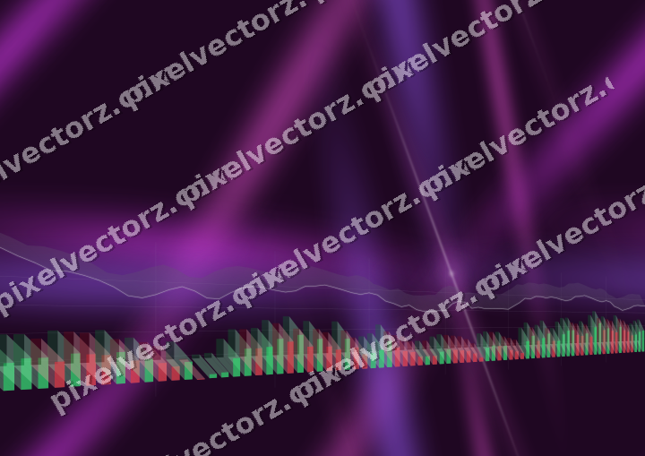 Nahtloser Neon Diagramm Hintergrund in Violett und Blau
