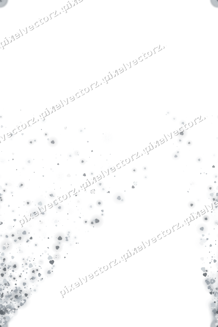 Nahtloser Glitzerfächer aus Herzen auf transparentem Grund