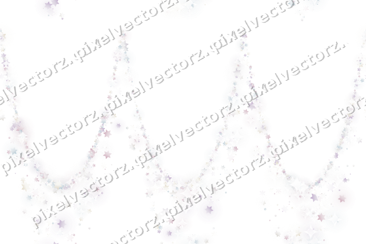 Nahtlose Glitzergirlande aus Sternen auf transparentem Grund