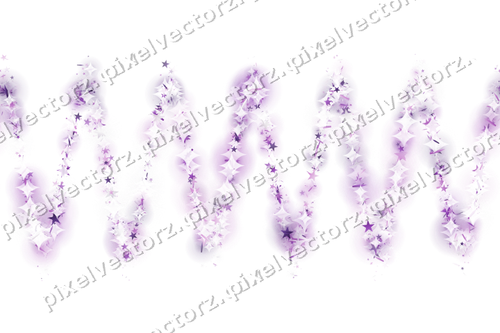 Nahtlose Glitzerwelle in Violett auf transparentem Grund