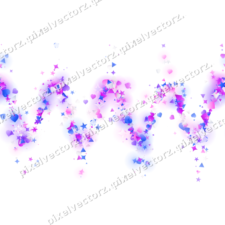 Nahtlose Glitzerwelle aus Sternen und Funken auf transparentem Grund
