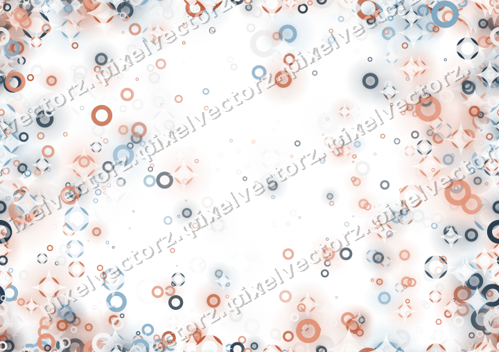 Nahtlose Glitzervignette aus Ringen in Orange auf transparentem Grund