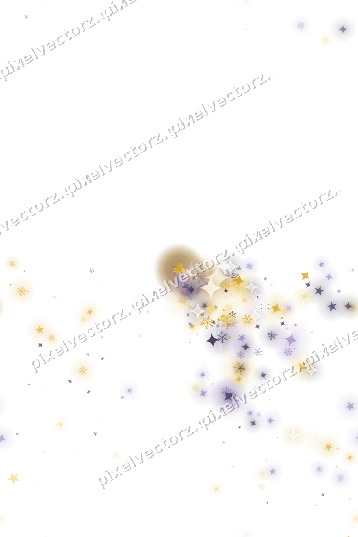 Nahtloser Glitzerfächer aus Sternen und Funken auf transparentem Grund
