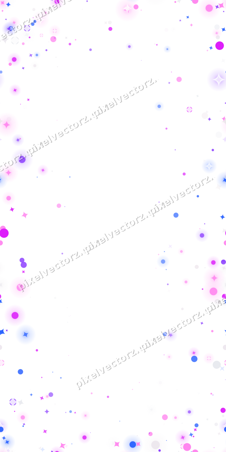 Nahtlose Glitzervignette in Violett und Blau auf transparentem Grund