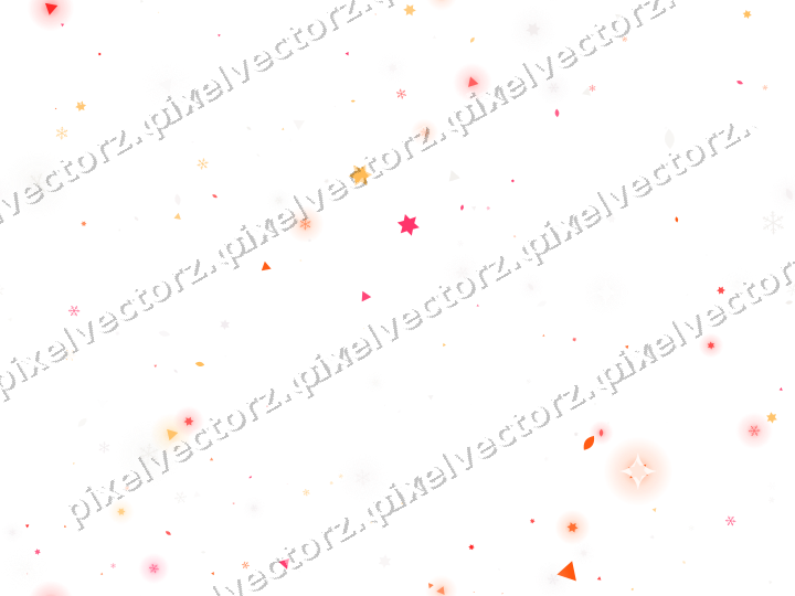 Nahtlose Glitzerstreuung in Rot und Orange auf transparentem Grund